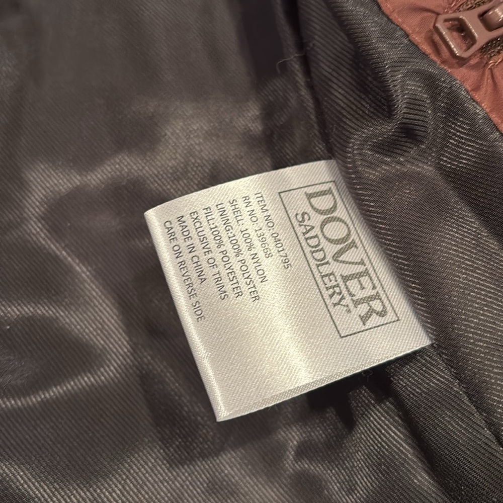 NWOT Dover Saddlery XS brown vest - Picture 3 of 6